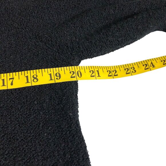 Chicos Sweater Womens 2 Large Black Wool Blend Turtleneck Chunky Plush Boucle - Picture 14 of 16